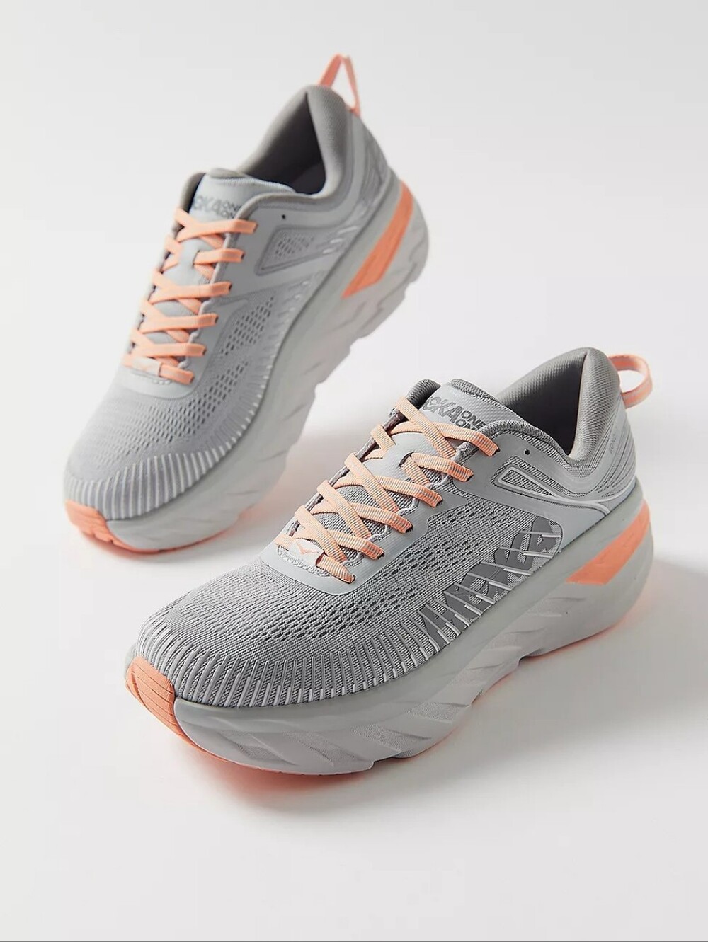 Hoka One One Bondi 7 Running Shoe Harbor Mist Sharkskin Women's Size 8